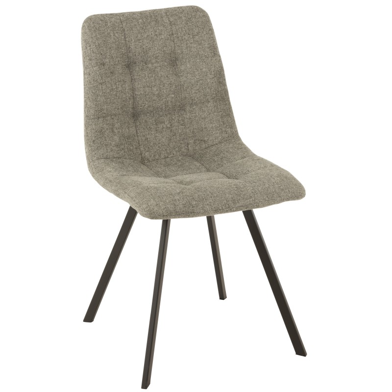 Silla de metal gris de 55x47x82 cm