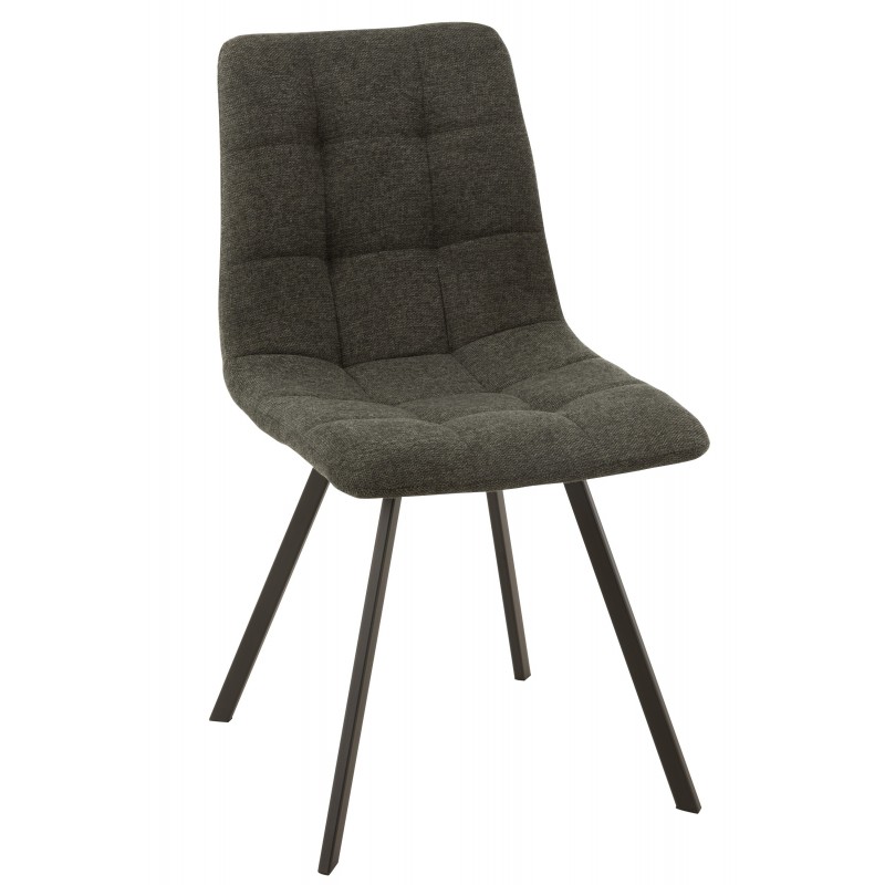 Chaise en métal gris 55x47x82 cm