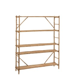 Étagère 5 planches en bois naturel 160x40x195 cm