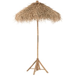 Parasol de pie de bambú natural