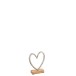 Corazón sobre base de madera natural de 12x3x12 cm