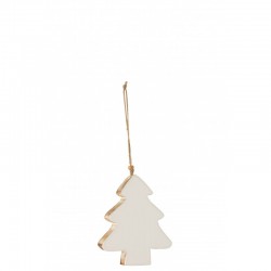 Sapin de Noël suspendu en bois de manguier blanc