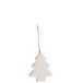 Árbol de Navidad de madera blanca para colgar 13,5x1,5x17,5 cm Árbol de Navidad de madera blanca para colgar 13,5x1,5x17,5 cm