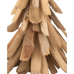 Sapin de Noël décoratif en bois flotté naturel