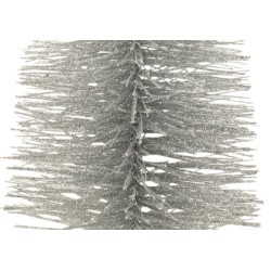 Albero di Natale decorativo in plastica argento 17x17x40 cm