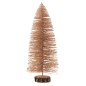 Albero di Natale decorativo in plastica rosa dorato 15x15x39 cm