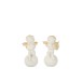 Conjunto de 2 Ángeles de Navidad de resina blanco - oro 8x7x14 cm Conjunto de 2 Ángeles de Navidad de resina blanco - oro 8x7x14 cm