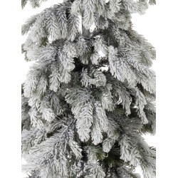 Sapin de Noël décoratif à led en plastique blanc - vert 85x85x180 cm