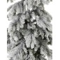 Sapin de Noël décoratif à led en plastique blanc - vert 85x85x180 cm
