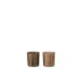 Lot de 2 photophores en verre marron 7x7x8 cm