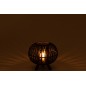 Lanterne boule sur pied en bois noir 33x33x32 cm Lanterne boule sur pied en bois noir 33x33x32 cm