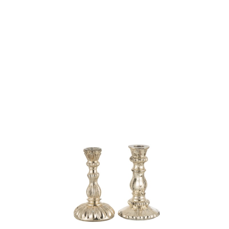 Chandelier oriental en verre argent 9x9x15 cm