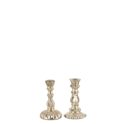 Chandelier oriental en verre argent 9x9x15 cm