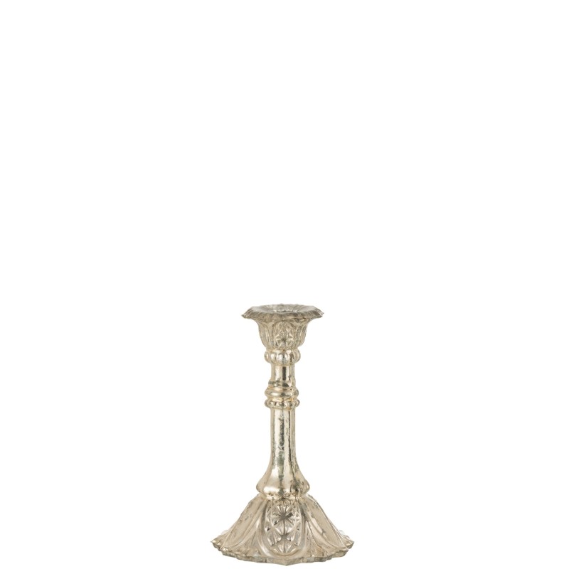 Chandelier oriental en verre argent 10x10x17 cm