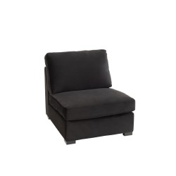 Fauteuil en bois noir 92x103x86 cm