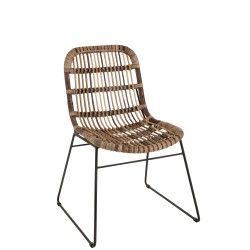 Silla de madera natural 59.5x65.5x84.5 cm
