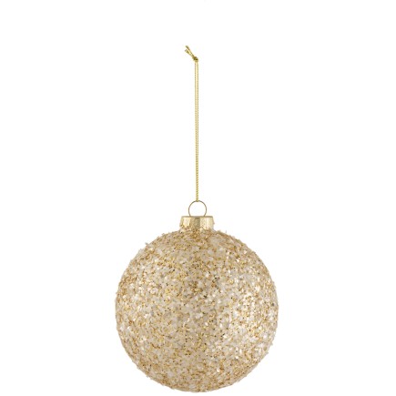 Boule de Noël en verre or 10x10x11 cm