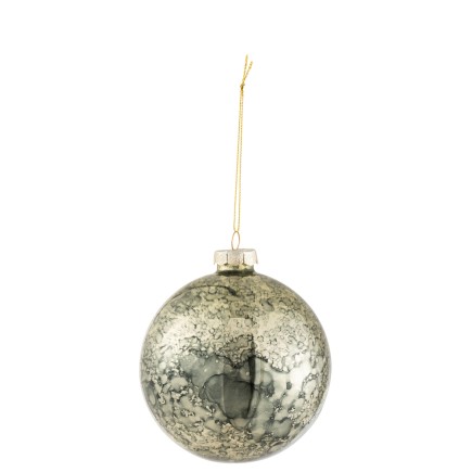 Boule de Noël en verre vert 10x10x10 cm