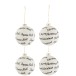 Boite de 4 boules de Noël en verre noir 10x10x10 cm