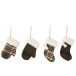 Lot de 2 gants et 2 chaussettes à suspendre en textile vert 16x10x1 cm