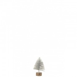 Árbol de Navidad decorativo de plástico plateado de 10x10x16 cm