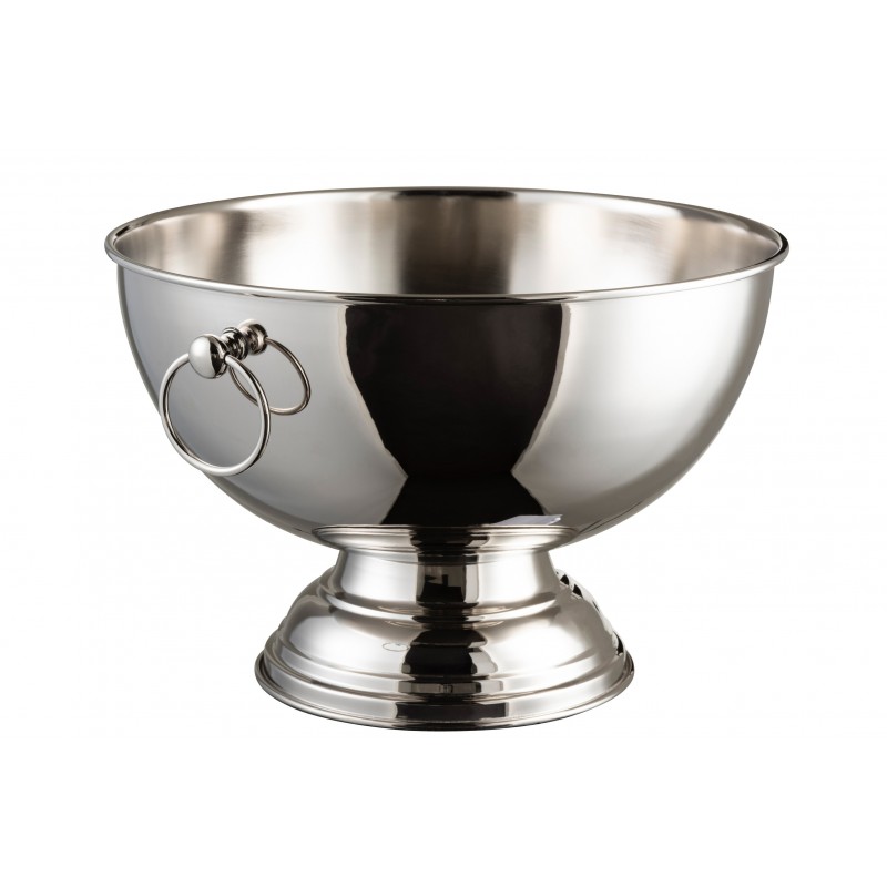 Copa de champán de aluminio plateado de 39x39x25 cm