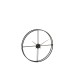 Reloj redondo de metal negro de 80x80x9 cm