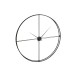 Horloge ronde en métal noir 129x129x9 cm
