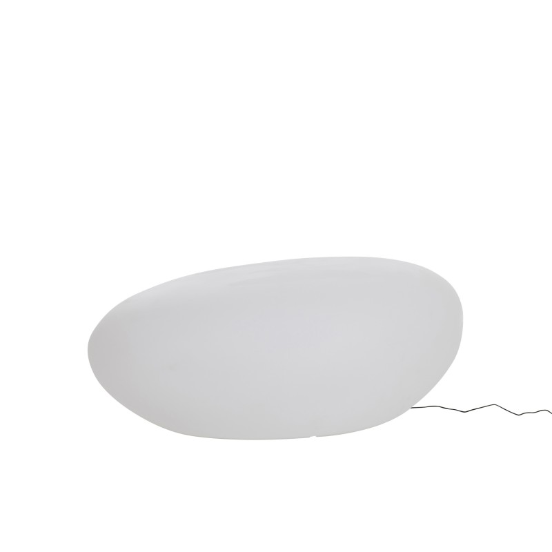 Table exterieur LED en plastique blanc 111x80x50 cm