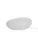 Mesa exterior LED de plástico blanco 111x80x50 cm