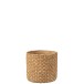 Cache pot avec motifs en ciment beige 17x17x15 cm Cache pot avec motifs en ciment beige 17x17x15 cm