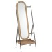 Miroir sur pied avec étagère en bois marron 60x40x170 cm Miroir sur pied avec étagère en bois marron 60x40x170 cm