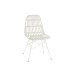 Silla de exterior de metal blanco de 56x46x87 cm