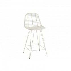 Chaise d'exterieur en métal blanc 57x51x110 cm