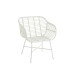 Chaise d'exterieur en métal blanc 68x67x88 cm