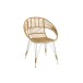Chaise d'exterieur en métal naturel 64x62x79 cm
