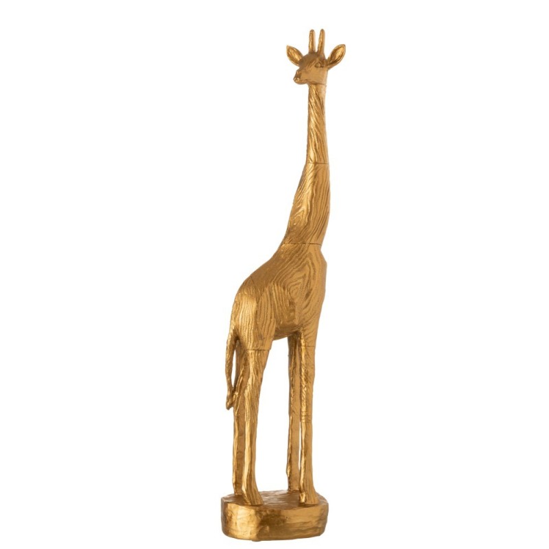 Girafe en résine dorée