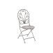 Chaise de jardin pliable en métal gris 42x52x93 cm