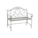 Banc de jardin 2 personnes en métal gris 104x55x94 cm