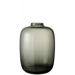 Vase en verre gris 30x30x45 cm