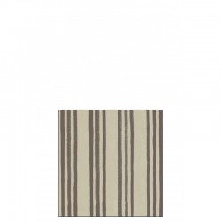 Lot de 20 serviettes avec lignes en papier beige et marron 12.5x12.5