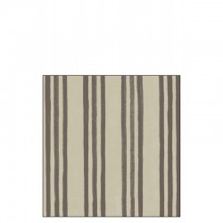 Lot de 20 serviettes avec lignes en papier beige et marron 16x16