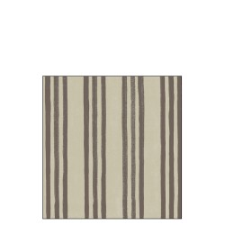 Lot de 20 serviettes avec lignes en papier beige et marron 16x16