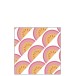 Lot de 20 serviettes avec fruits en papier blanc et rose 16x16 Lot de 20 serviettes avec fruits en papier blanc et rose 16x16