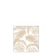 Lot de 20 serviettes avec feuilles de palmier en papier blanc et naturel 12.5x12.5 Lot de 20 serviettes avec feuilles de palmier en papier blanc et naturel 12.5x12.5
