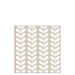 Lote de 20 servilletas con diseño abstracto en papel beige y blanco de 16x16