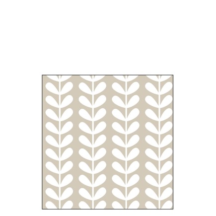 Lot de 20 serviettes avec motif abstrait en papier beige et blanc 16x16