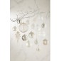 Boite de 4 boules de Noël en verre argent 10x10x12 cm
