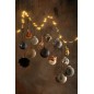 Boite de 4 boules de Noël en verre marron 10x10x10 cm