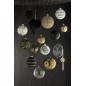 Boite de 4 boules de Noël en verre noir 10x10x10 cm